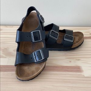 Birkenstock Milano Smooth Black Leather